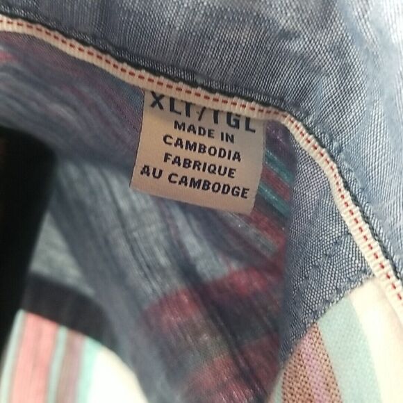 Tommy Bahama Coastline Cord XLT Shirt Mens Button Up Corduroy Grand Isle Plaid - Picture 12 of 13